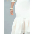 2019 Elegant Mid Calf White Formal Business Trumpet Women Skirts